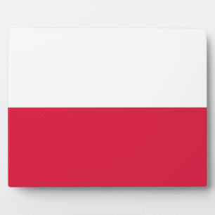 polnische Flagge Fotoplatte