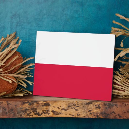 Polnische Flagge Fotoplatte (Seite)