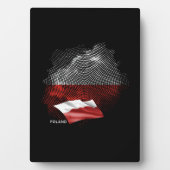 Polnische Flagge Fotoplatte (Vorderseite)