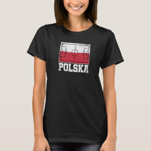Polnische Flagge für Fußballfelder Polska Polnisch T-Shirt