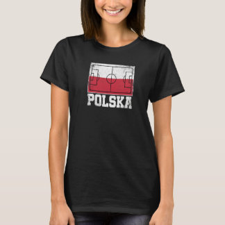 Polnische Flagge für Fußballfelder Polska Polnisch T-Shirt