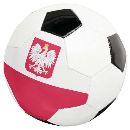 Polnische Flagge Fußball (Dreiviertel)