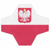 Polnische Flagge Fußball (Flach)