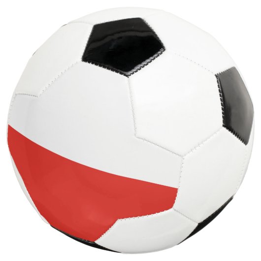 Polnische Flagge Fußball (Dreiviertel)