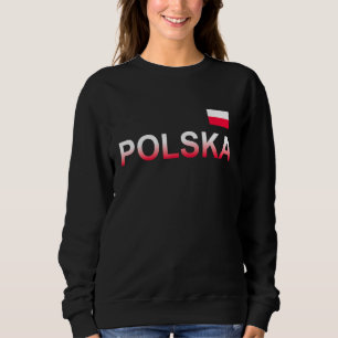 Polnische Flagge Fußball Jersey Polska Sweatshirt