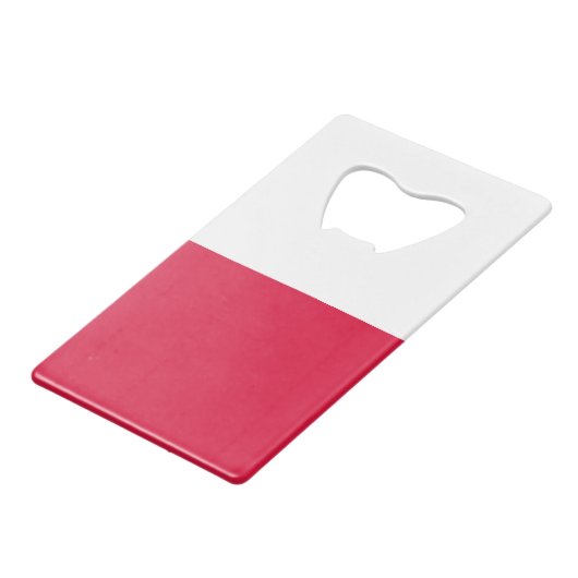 Polnische Flagge Geldbeutel Flaschenöffner (Vorderseite Schrägansicht)