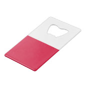 Polnische Flagge Geldbeutel Flaschenöffner (Rückseite Schrägansicht)