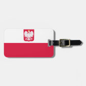 Polnische Flagge Gepäckanhänger (Vorderseite horizontal)