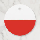 Polnische Flagge Geschenkanhänger (Rückseite)