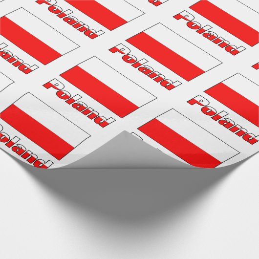 Polnische Flagge Geschenkpapier (Ecke)