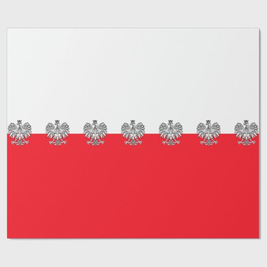 Polnische Flagge Geschenkpapier (Flach)