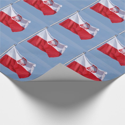 POLNISCHE FLAGGE GESCHENKPAPIER (Ecke)
