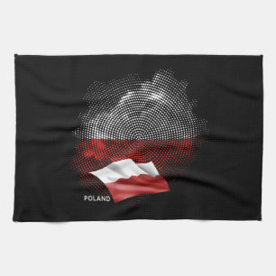 Polnische Flagge Geschirrtuch