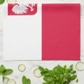 Polnische Flagge Geschirrtuch (Gefaltet)