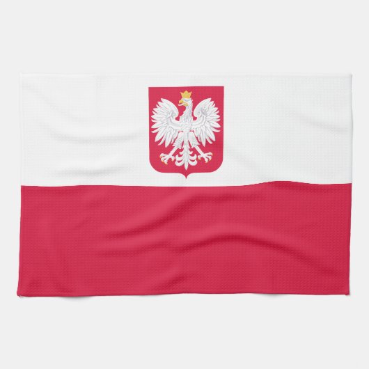Polnische Flagge Geschirrtuch (Horizontal)