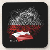 Polnische Flagge Getränkeuntersetzer (Vorderseite)