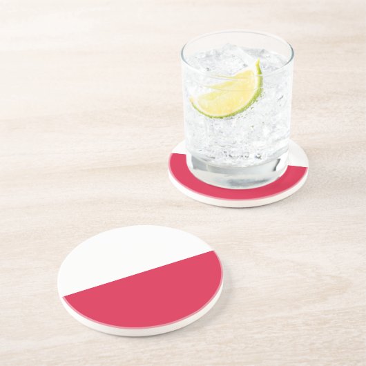 Polnische Flagge Getränkeuntersetzer (Seite)