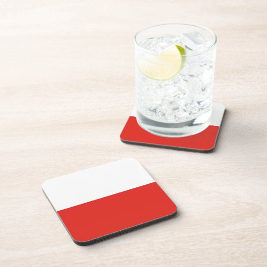 Polnische Flagge Getränkeuntersetzer (Rechte Seite)