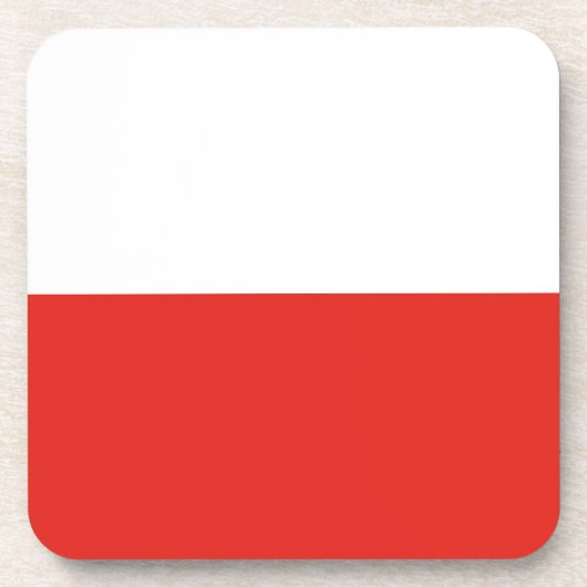 Polnische Flagge Getränkeuntersetzer (Vorderseite)