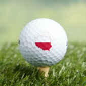 Polnische Flagge Golf Balls Golfball (Insitu T-Shirt)