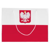 Polnische Flagge Große Geschenktüte (Rückseite)