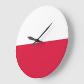 Polnische Flagge Große Wanduhr (Winkel)