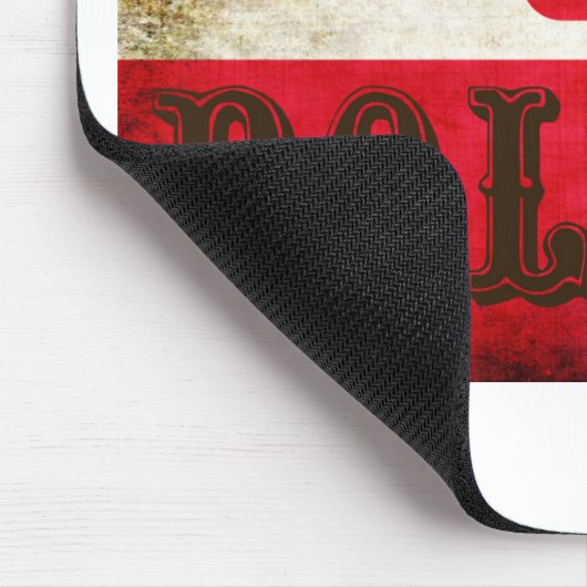 Polnische Flagge Grunge Mousepad (Ecke)