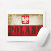 Polnische Flagge Grunge Mousepad (Mit Mouse)