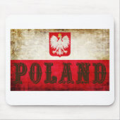 Polnische Flagge Grunge Mousepad (Vorne)