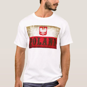 Polnische Flagge Grunge T-Shirt