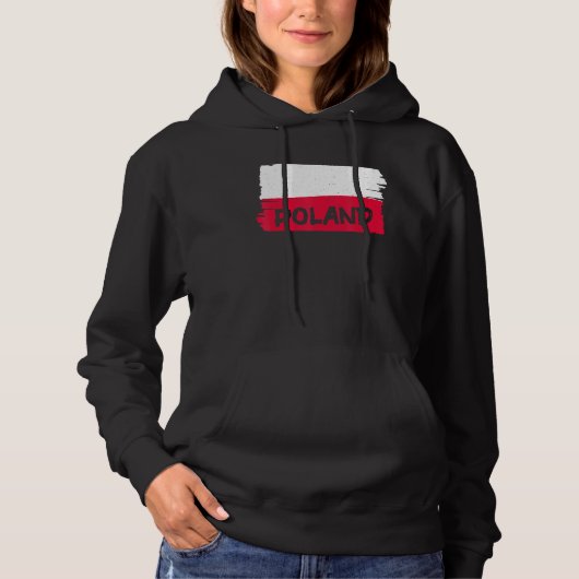 Polnische Flagge Hoodie (Vorderseite)