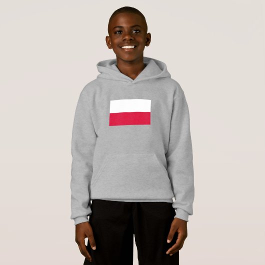 Polnische Flagge Hoodie (Vorne ganz)
