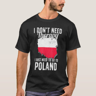 Polnische Flagge I Polen Flaggenstaat I Urlaub in  T-Shirt