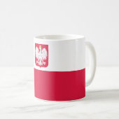 Polnische Flagge Kaffeetasse (VorderseiteRechts)