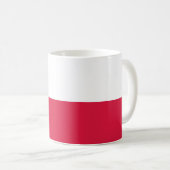 Polnische Flagge Kaffeetasse (VorderseiteRechts)