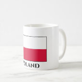 polnische Flagge Kaffeetasse (VorderseiteRechts)
