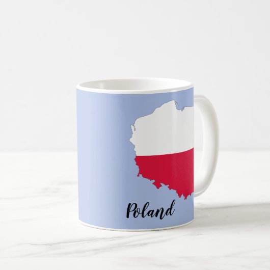 Polnische Flagge Kaffeetasse (VorderseiteRechts)