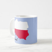Polnische Flagge Kaffeetasse (Vorderseite Links)
