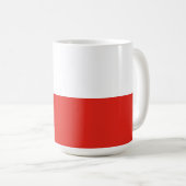 Polnische Flagge Kaffeetasse (VorderseiteRechts)