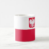 Polnische Flagge Kaffeetasse (Mittel)