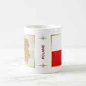 Polnische Flagge + Karte Tasse (Mittel)