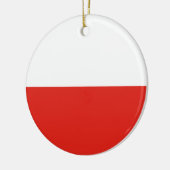 Polnische Flagge Keramik Ornament (Links)