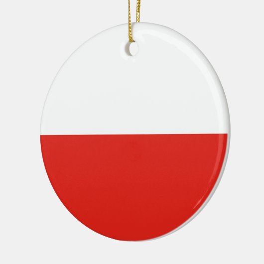Polnische Flagge Keramik Ornament (Links)