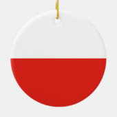 Polnische Flagge Keramik Ornament (Hinten)