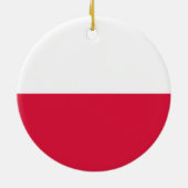 Polnische Flagge Keramik Ornament (Hinten)