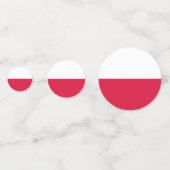 Polnische Flagge Konfetti (Rückseiten)