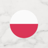 Polnische Flagge Konfetti (Klein Vorderseite)