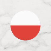 Polnische Flagge Konfetti (Klein Vorderseite)