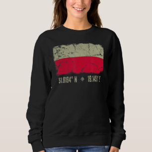 Polnische Flagge koordiniert Frauen polnisches Erb Sweatshirt