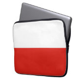 Polnische Flagge Laptopschutzhülle (Vorderseite Links)